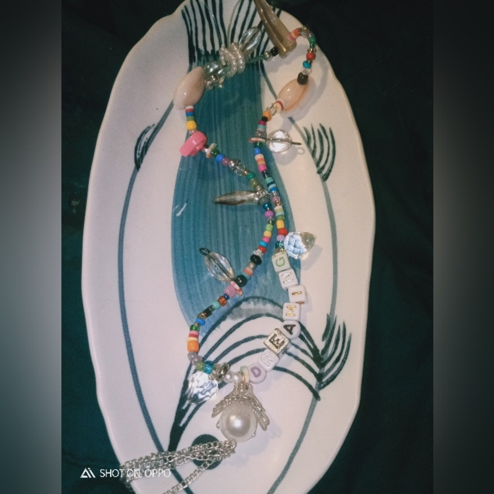 Dreaming ladies or teenagers stretchy multicolour seed bead choker necklace ππ - Picture 1 of 6